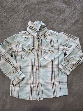 Cherokee Light Blue Plaid Shirt